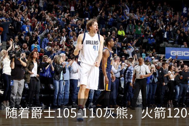 随着爵士105-110灰熊，火箭120-110老鹰，NBA最新积分榜出炉